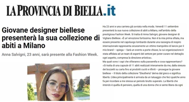 YOUNG DESIGNER FROM BIELLA PRESENTS HER CAPSULE  