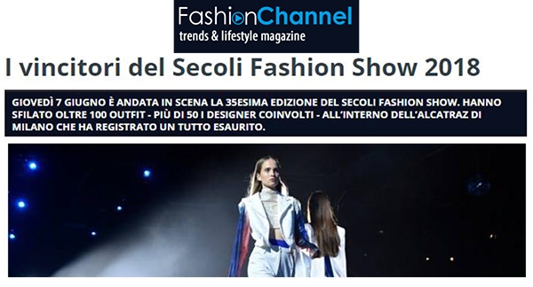 THE WINNERS OF THE SECOLI FASHION SHOW 2018 